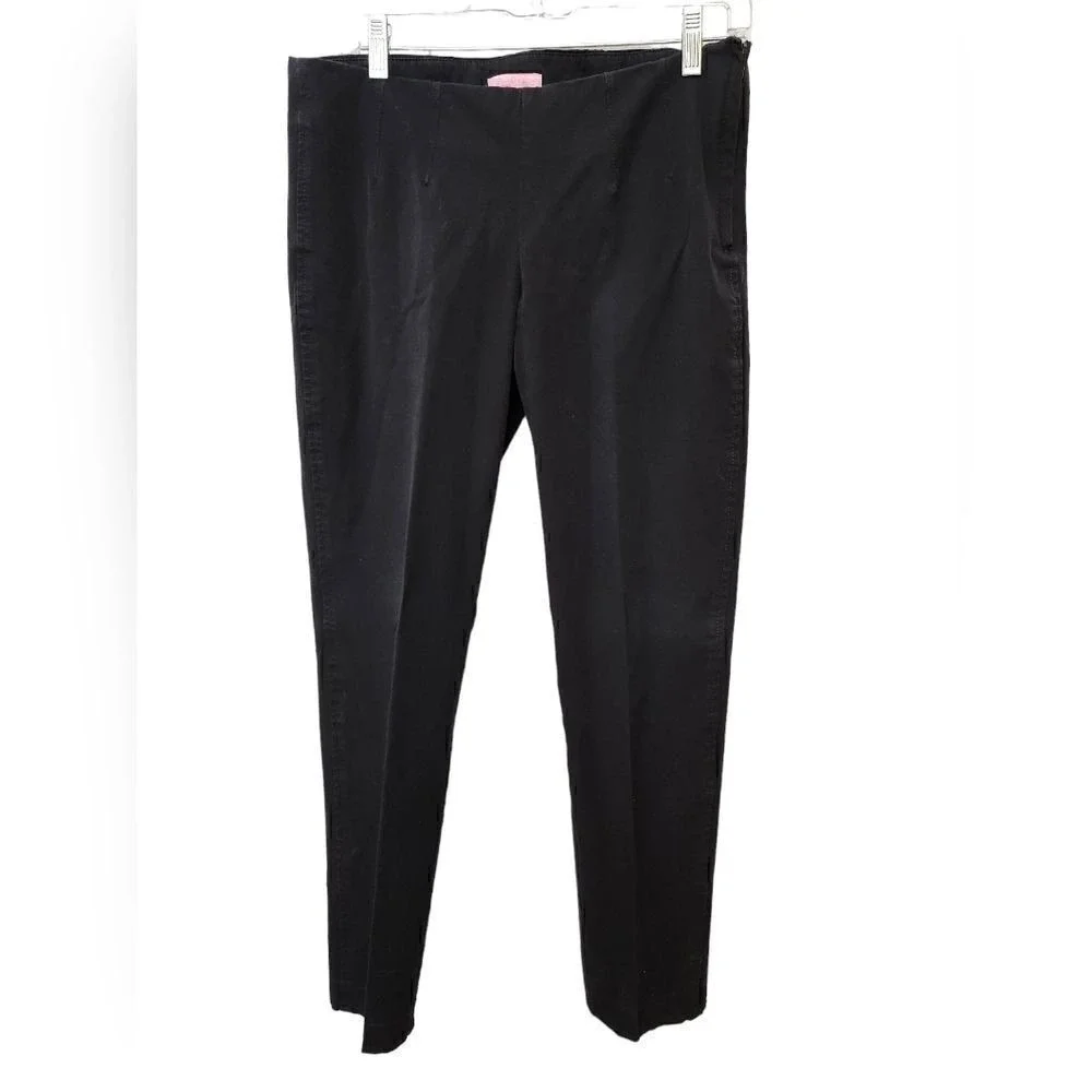 Lilly Pulitzer Black low-rise work‎ pants straight leg Womens Sz 8